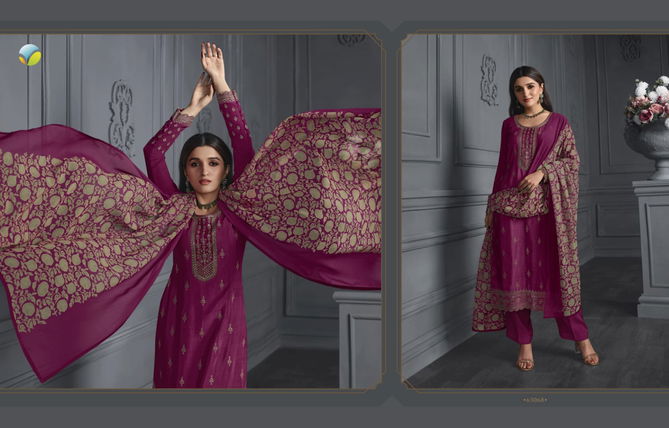 Vinay Silkina Royal Crepe 42 Fancy Regular Wear Dress Material Catalog
